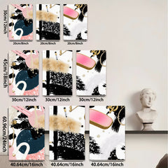 2D flat 1pc abstract brushstroke art modern wall decor living room bedroom gallery wrapped canvas prints farmhouse style minimalist aesthetic