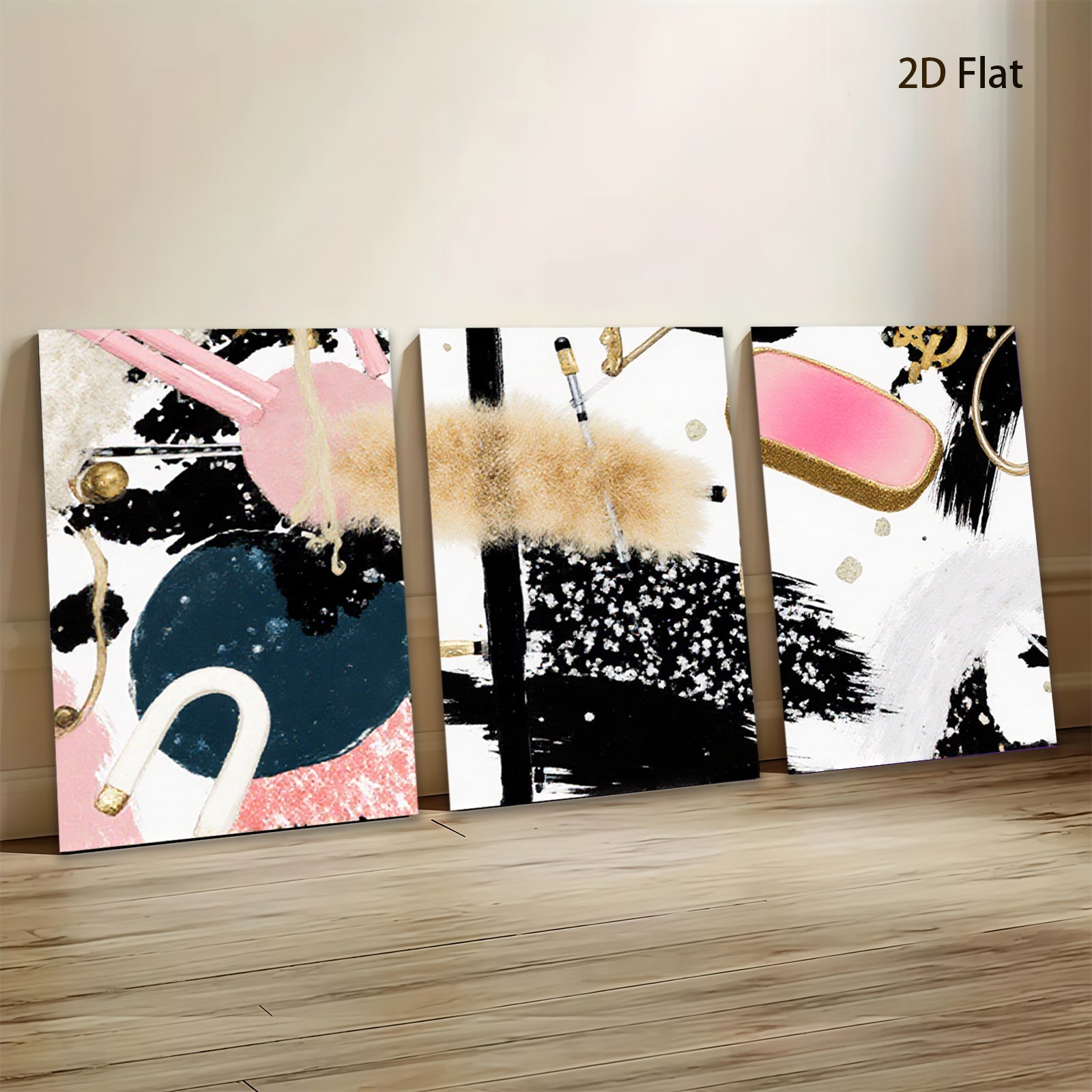 2D flat 1pc abstract brushstroke art modern wall decor living room bedroom gallery wrapped canvas prints farmhouse style minimalist aesthetic