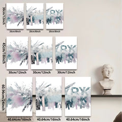 2D flat 1pc abstract brushstroke canvas wall art modern farmhouse decor living room bedroom dining room gallery wrapped timeless elegance trending now