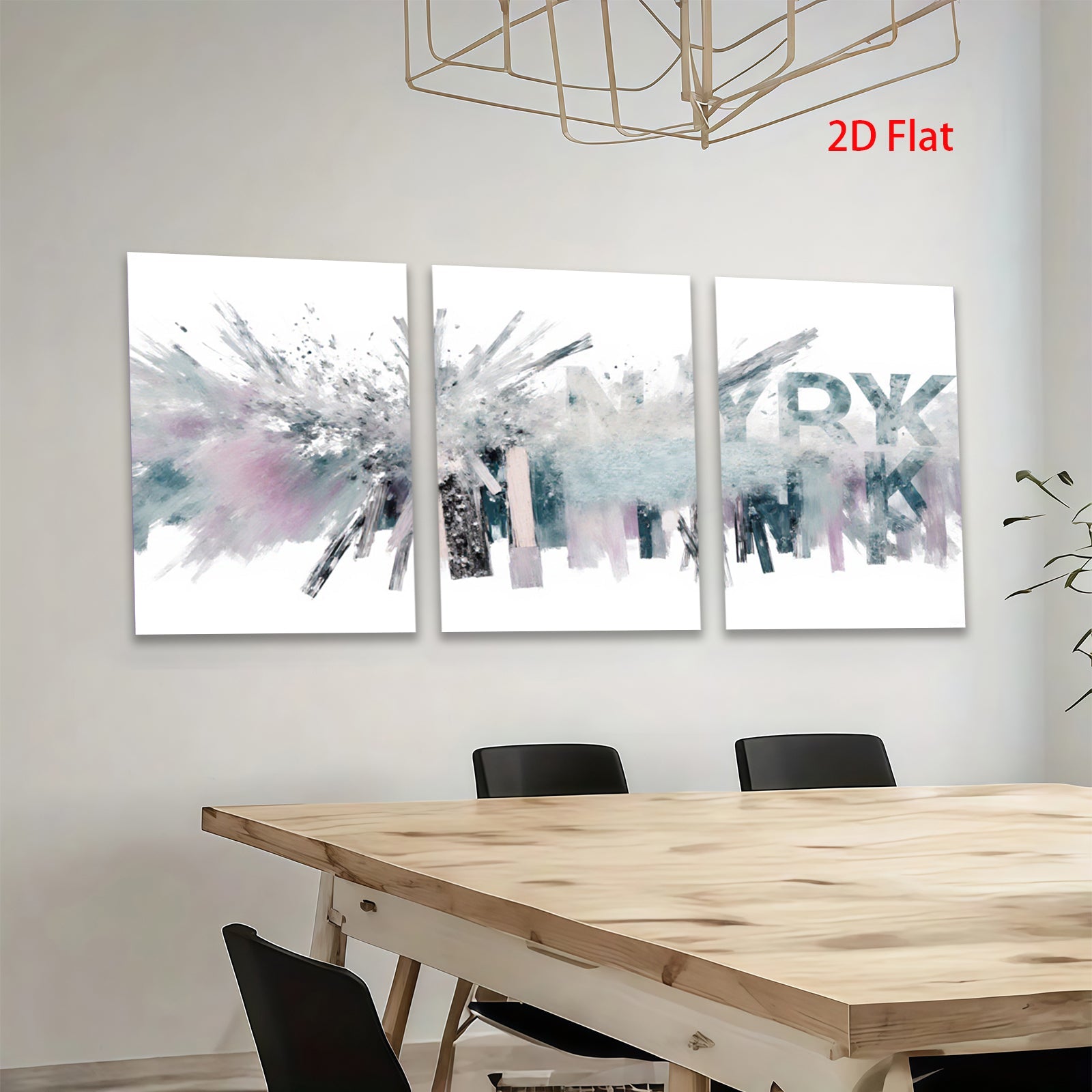 2D flat 1pc abstract brushstroke canvas wall art modern farmhouse decor living room bedroom dining room gallery wrapped timeless elegance trending now