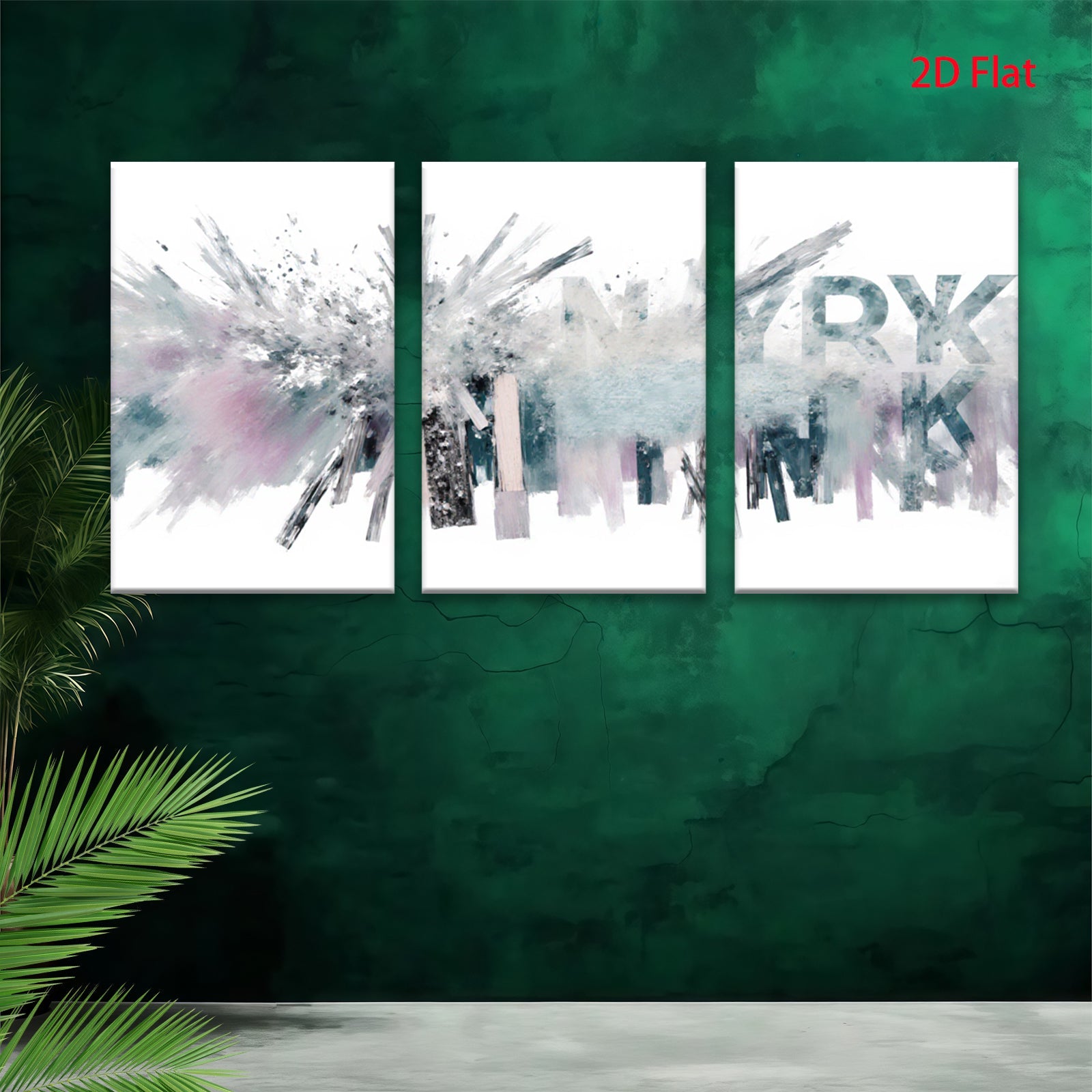 2D flat 1pc abstract brushstroke canvas wall art modern farmhouse decor living room bedroom dining room gallery wrapped timeless elegance trending now