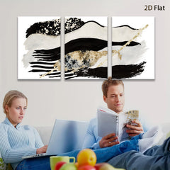 2D flat 1pc abstract brushstroke canvas wall art modern minimalist home decor living room bedroom office gallery wrapped ready to hang farmhouse style
