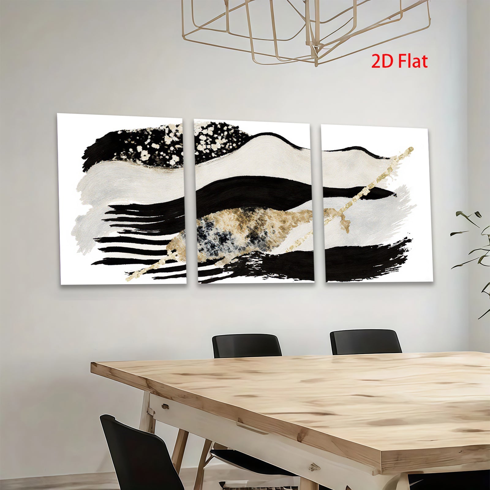 2D flat 1pc abstract brushstroke canvas wall art modern minimalist home decor living room bedroom office gallery wrapped ready to hang farmhouse style