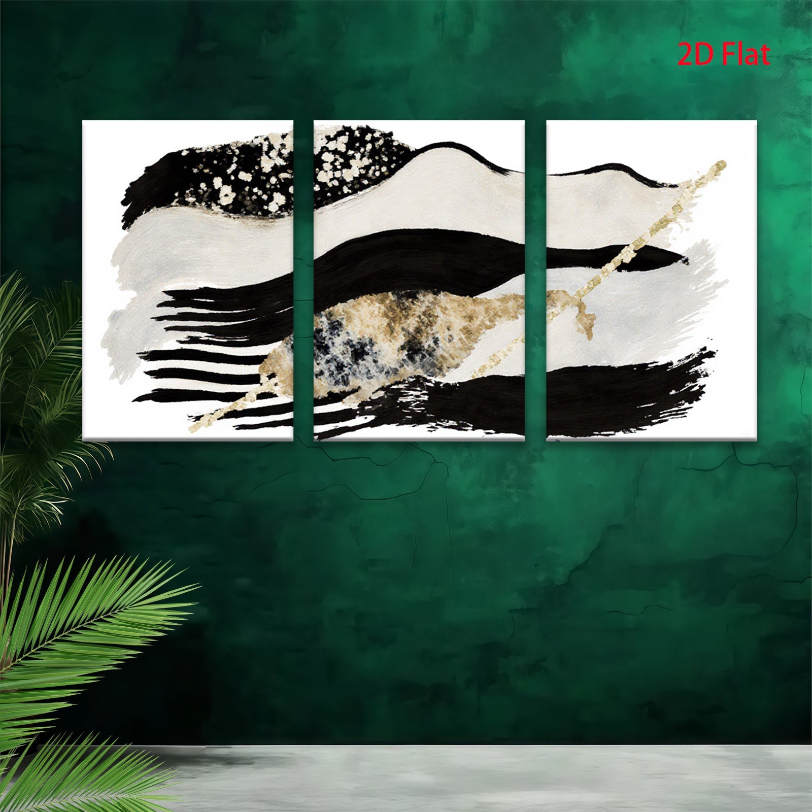 2D flat 1pc abstract brushstroke canvas wall art modern minimalist home decor living room bedroom office gallery wrapped ready to hang farmhouse style