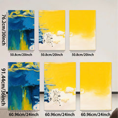 2D flat 1pc abstract brushstroke canvas wall art vibrant modern farmhouse decor living room bedroom dining room gallery wrapped ready to hang
