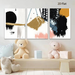 2D flat 1pc abstract brushstrokes modern wall art canvas prints for living room bedroom home decor farmhouse style gallery wrapped ready to hang