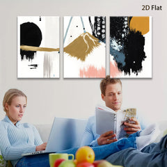 2D flat 1pc abstract brushstrokes modern wall art canvas prints for living room bedroom home decor farmhouse style gallery wrapped ready to hang