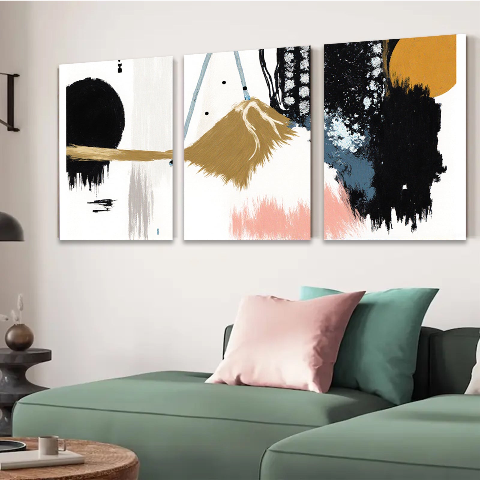 2D flat 1pc abstract brushstrokes modern wall art canvas prints for living room bedroom home decor farmhouse style gallery wrapped ready to hang