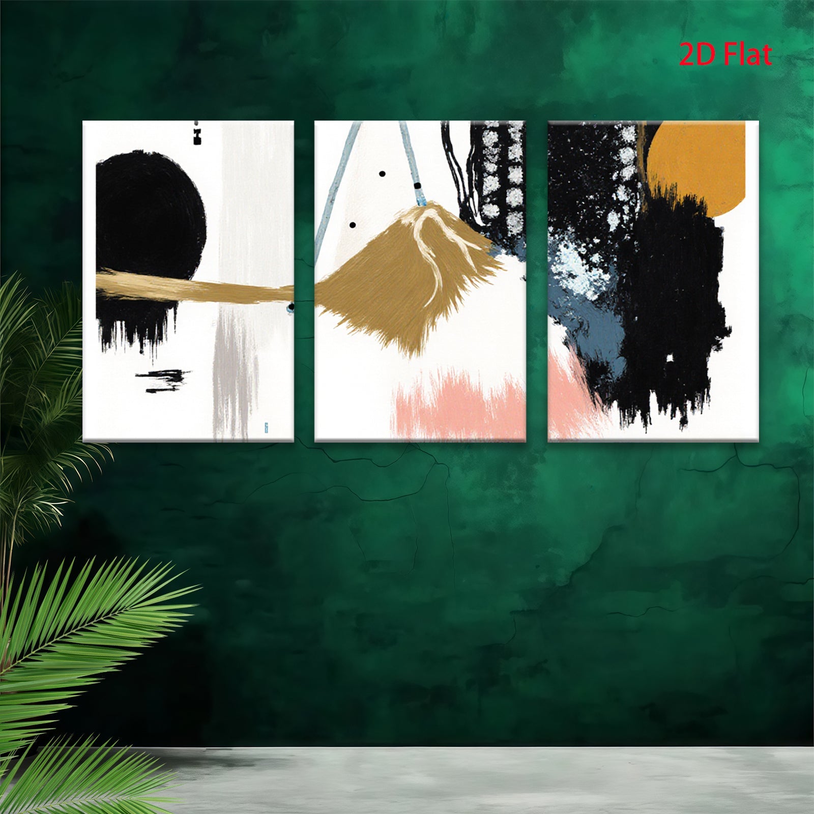 2D flat 1pc abstract brushstrokes modern wall art canvas prints for living room bedroom home decor farmhouse style gallery wrapped ready to hang