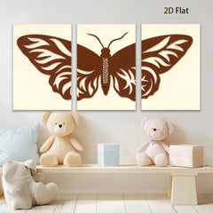 2D flat 1pc abstract butterfly wall art decor modern farmhouse living room bedroom gallery wrapped canvas prints minimalist botanical home decoration trending now stylish gift idea