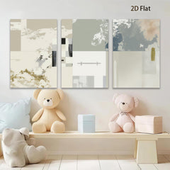 2D flat 1pc abstract canvas wall art modern geometric painting for living room bedroom office decor farmhouse style gallery wrapped timeless elegance trending now