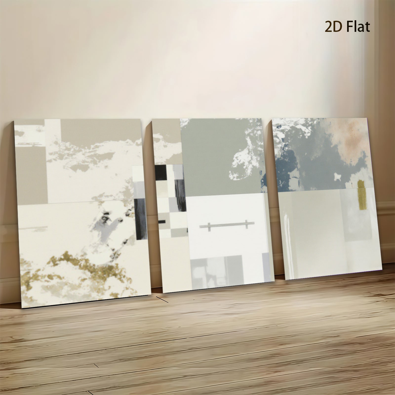 2D flat 1pc abstract canvas wall art modern geometric painting for living room bedroom office decor farmhouse style gallery wrapped timeless elegance trending now