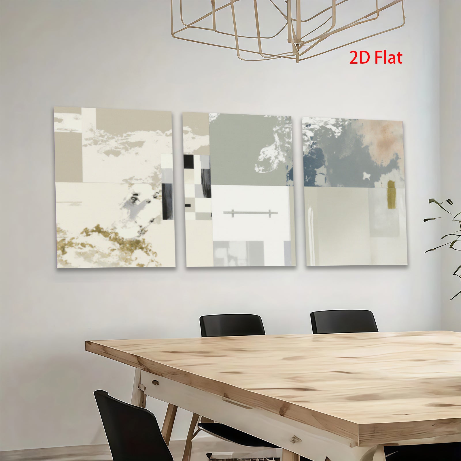 2D flat 1pc abstract canvas wall art modern geometric painting for living room bedroom office decor farmhouse style gallery wrapped timeless elegance trending now