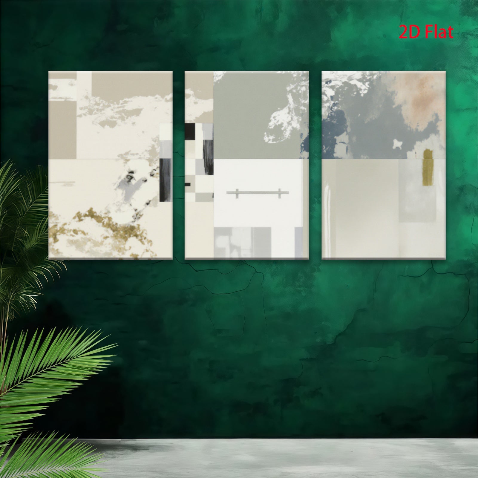 2D flat 1pc abstract canvas wall art modern geometric painting for living room bedroom office decor farmhouse style gallery wrapped timeless elegance trending now