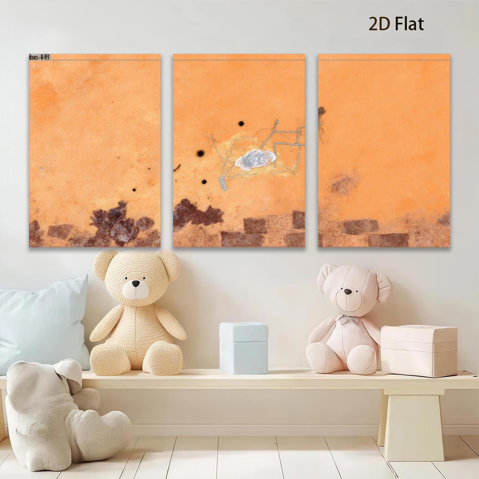 2D flat 1pc abstract cellular biology art wall decor for living room bedroom office modern farmhouse gallery wrapped canvas prints botanical science illustration cozy minimalist aesthetic