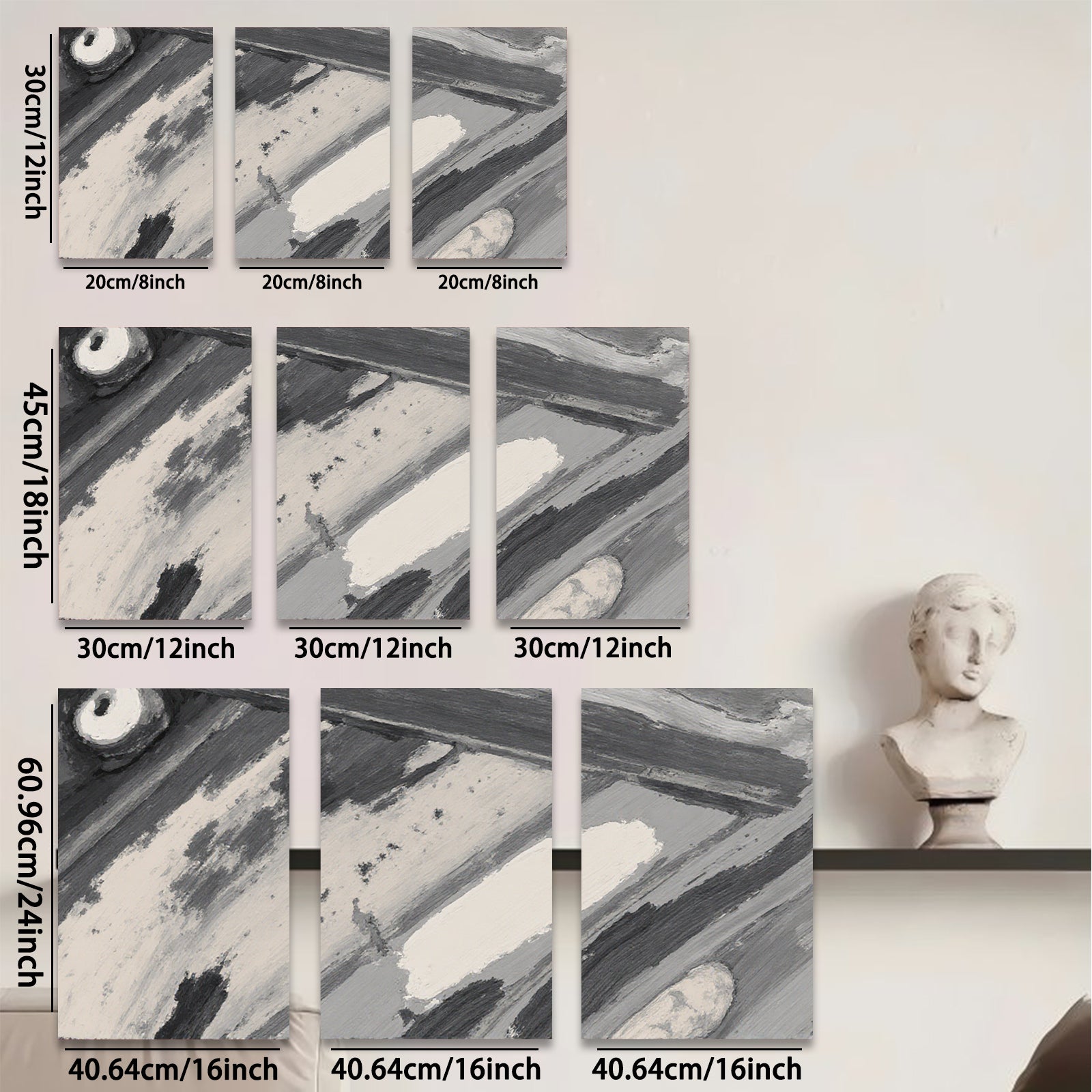 2D flat 1pc abstract charcoal sketch modern farmhouse wall art living room bedroom decor gallery wrapped canvas prints minimalist aesthetic cozy home vibes