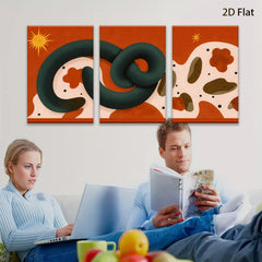 2D flat 1pc abstract coil line art modern minimalist wall decor for living room bedroom office gallery wrapped canvas prints farmhouse style trending now