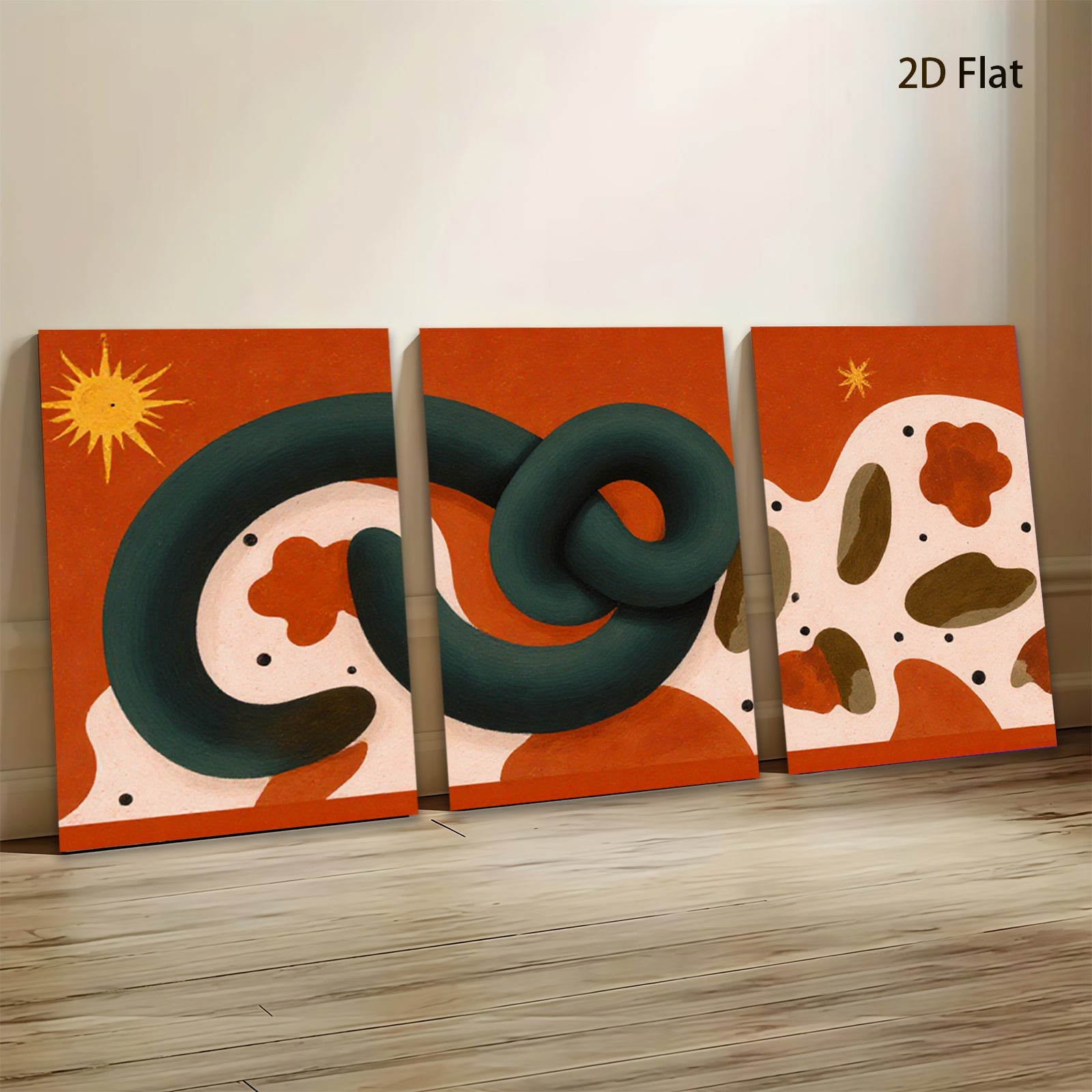 2D flat 1pc abstract coil line art modern minimalist wall decor for living room bedroom office gallery wrapped canvas prints farmhouse style trending now