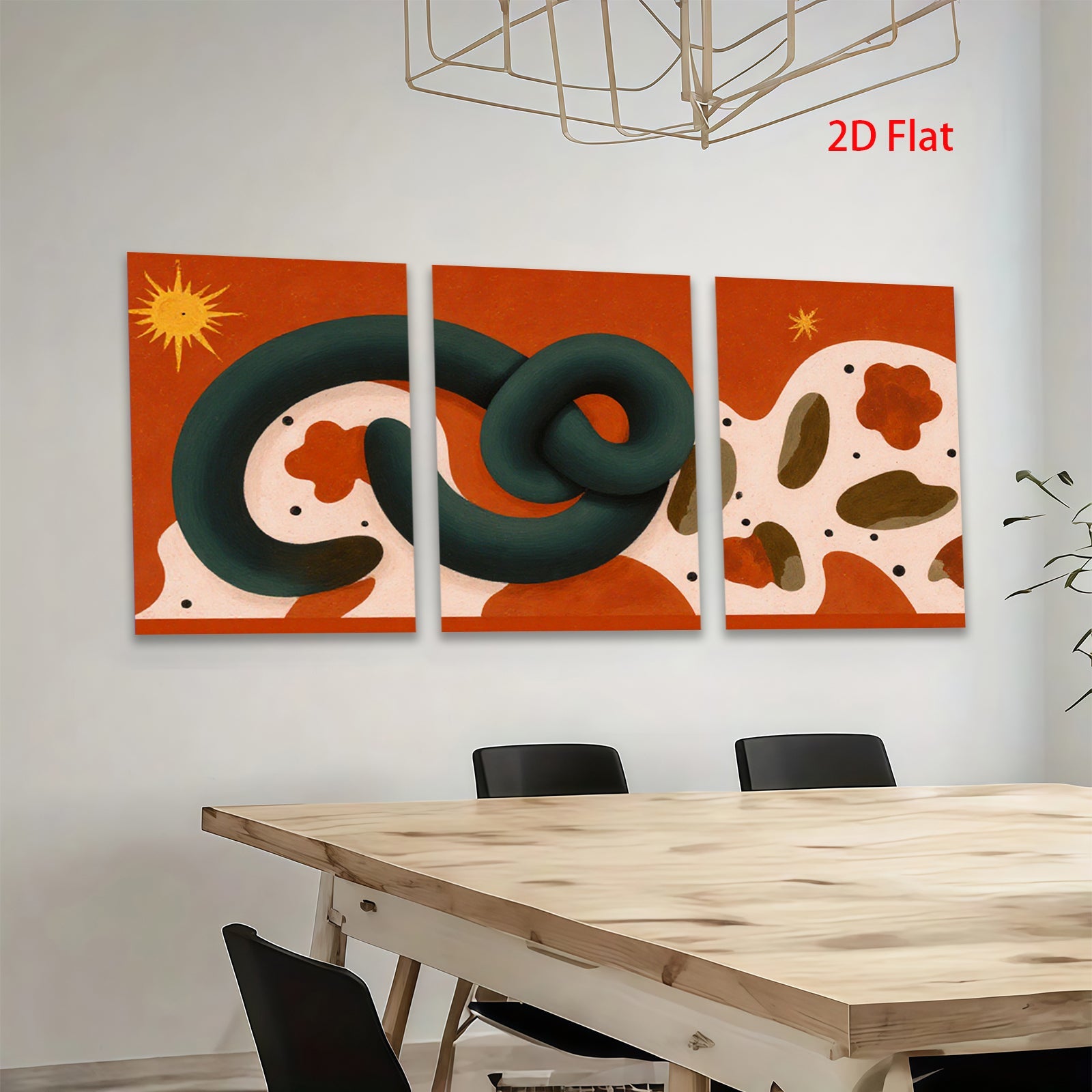 2D flat 1pc abstract coil line art modern minimalist wall decor for living room bedroom office gallery wrapped canvas prints farmhouse style trending now