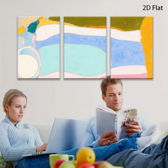 2D flat 1pc abstract color blocks modern wall art bedroom living room farmhouse gallery wrapped canvas prints ready to hang