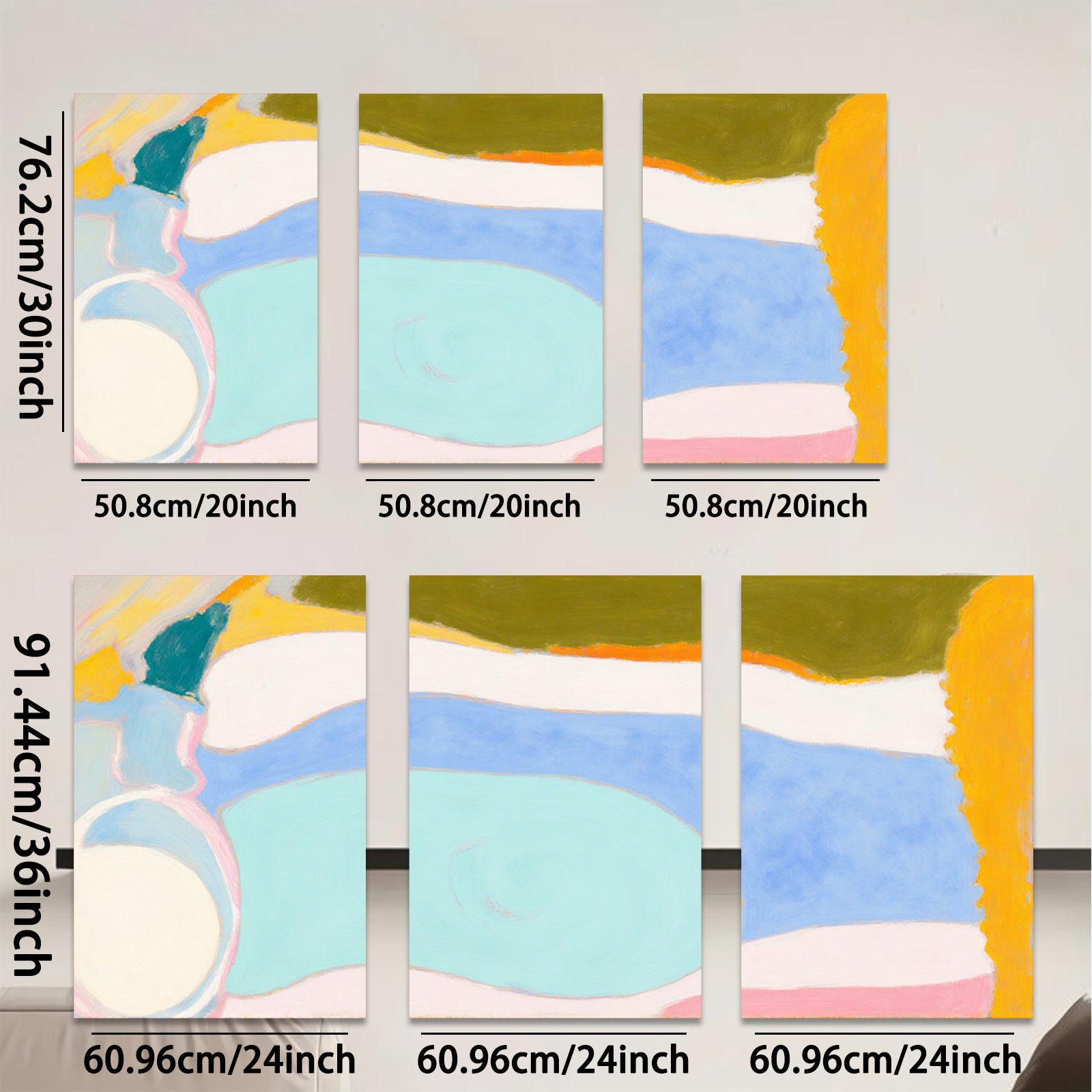 2D flat 1pc abstract color blocks modern wall art bedroom living room farmhouse gallery wrapped canvas prints ready to hang