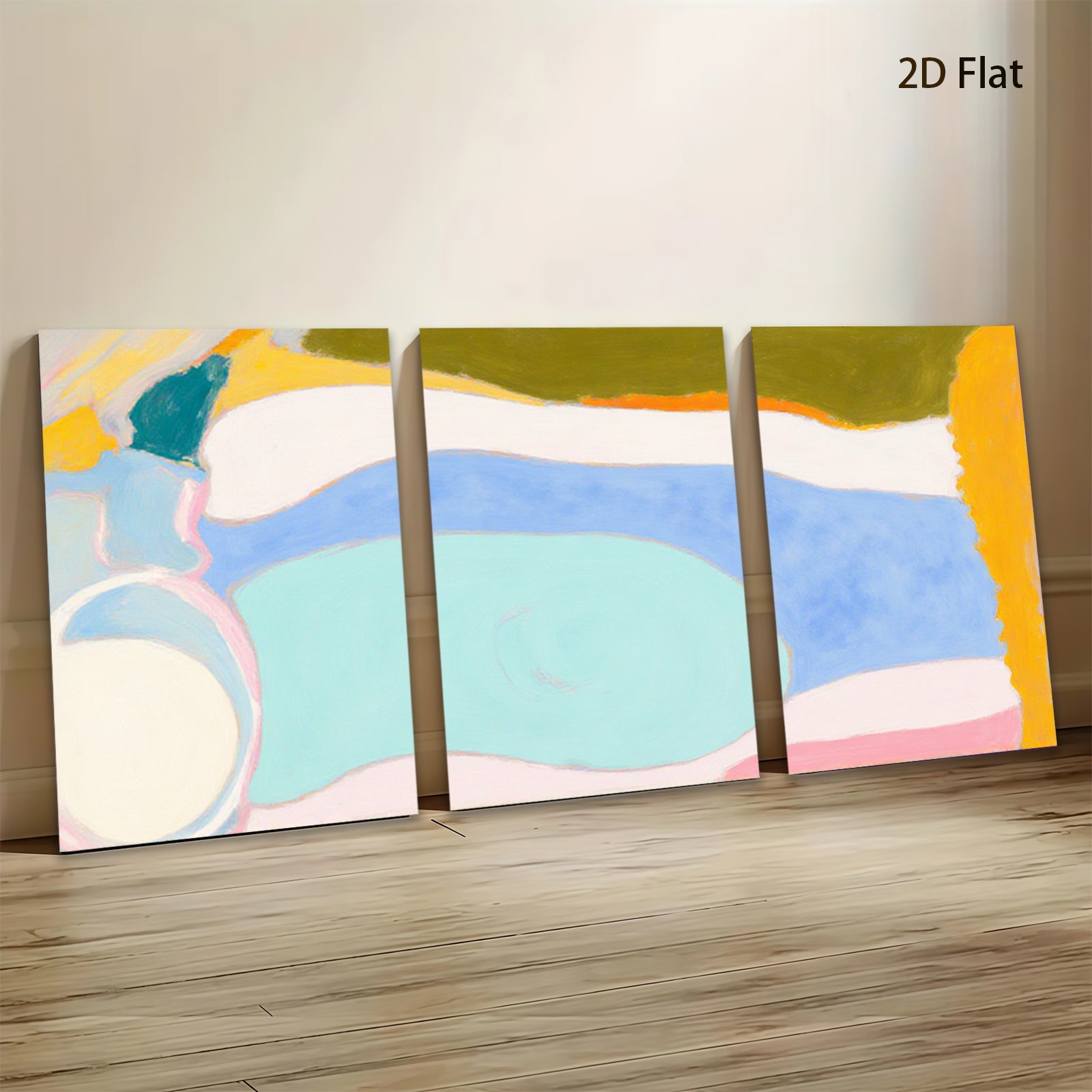 2D flat 1pc abstract color blocks modern wall art bedroom living room farmhouse gallery wrapped canvas prints ready to hang