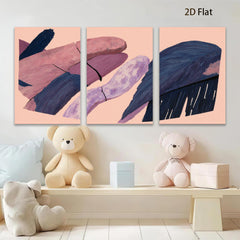2D flat 1pc abstract colorful brushstrokes modern wall art living room bedroom decor farmhouse style gallery wrapped canvas prints vibrant hues