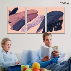 2D flat 1pc abstract colorful brushstrokes modern wall art living room bedroom decor farmhouse style gallery wrapped canvas prints vibrant hues