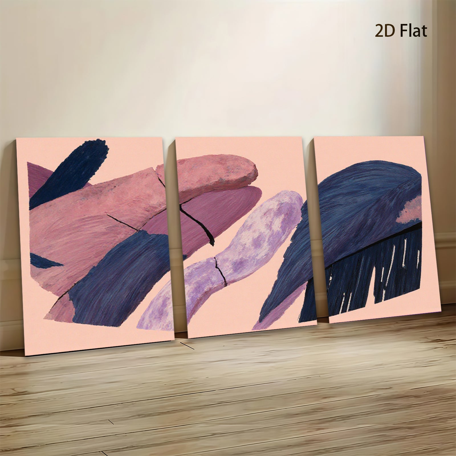 2D flat 1pc abstract colorful brushstrokes modern wall art living room bedroom decor farmhouse style gallery wrapped canvas prints vibrant hues