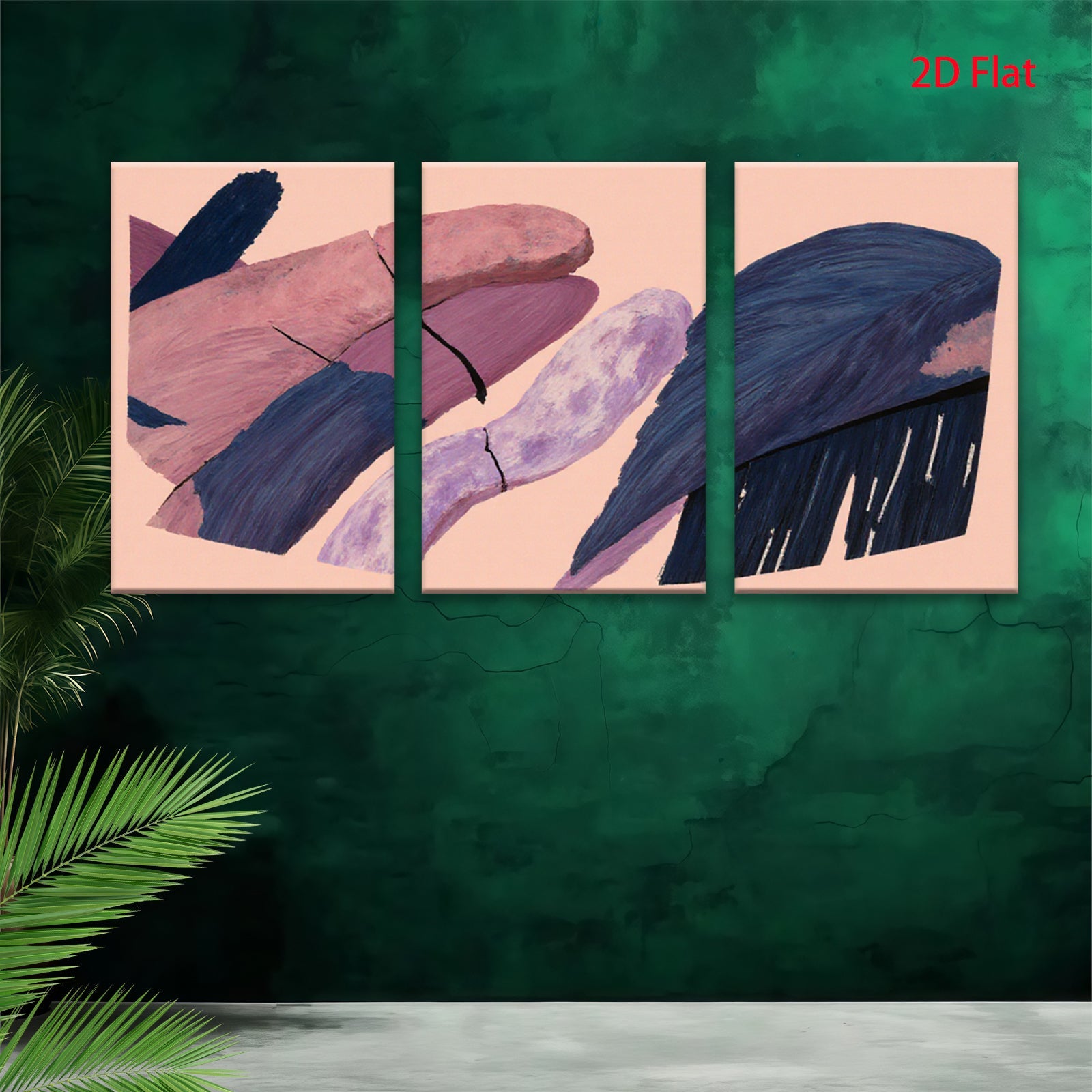 2D flat 1pc abstract colorful brushstrokes modern wall art living room bedroom decor farmhouse style gallery wrapped canvas prints vibrant hues