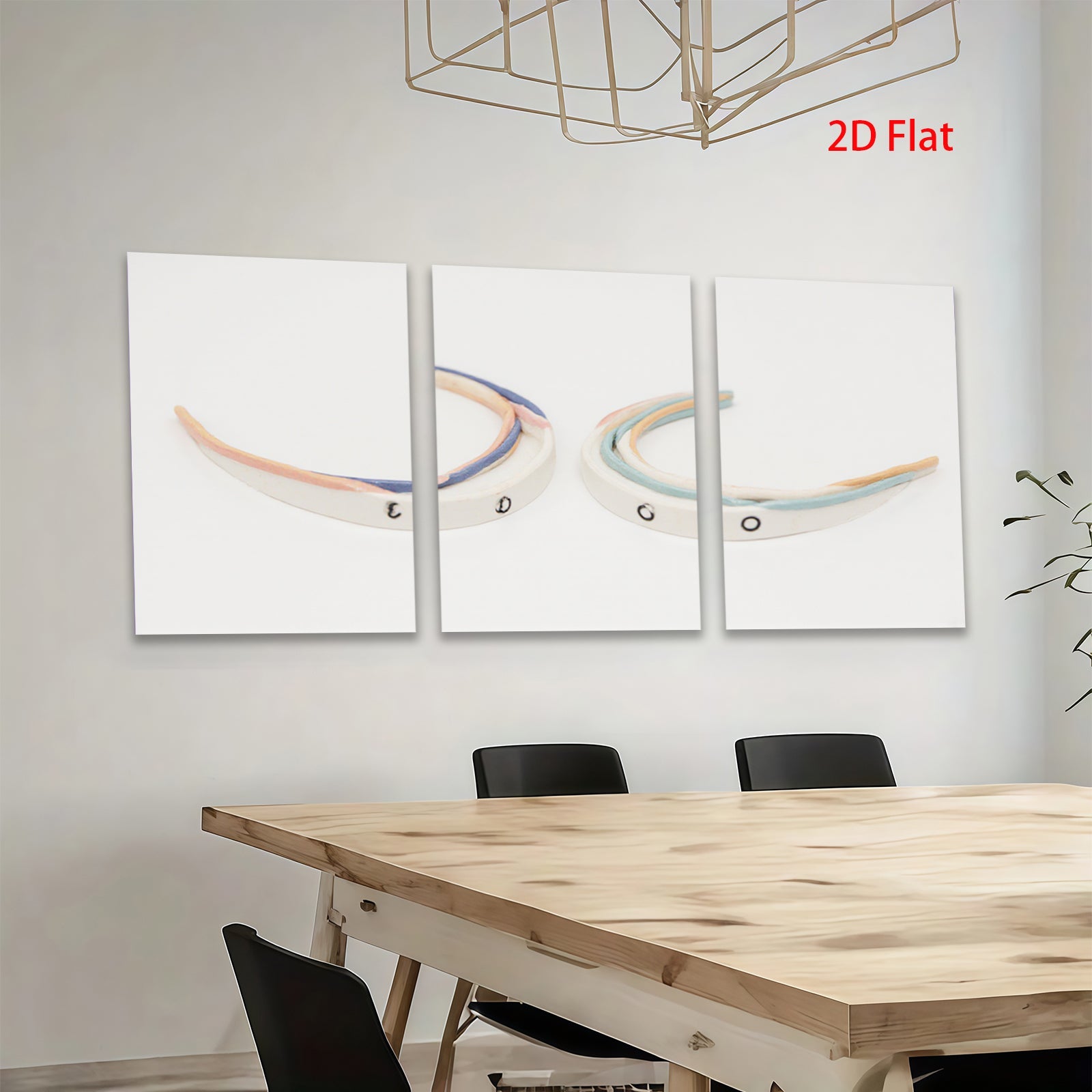 2D flat 1pc abstract colorful stripe wall art modern farmhouse living room decor gallery wrapped canvas prints coastal boho bedroom statement piece