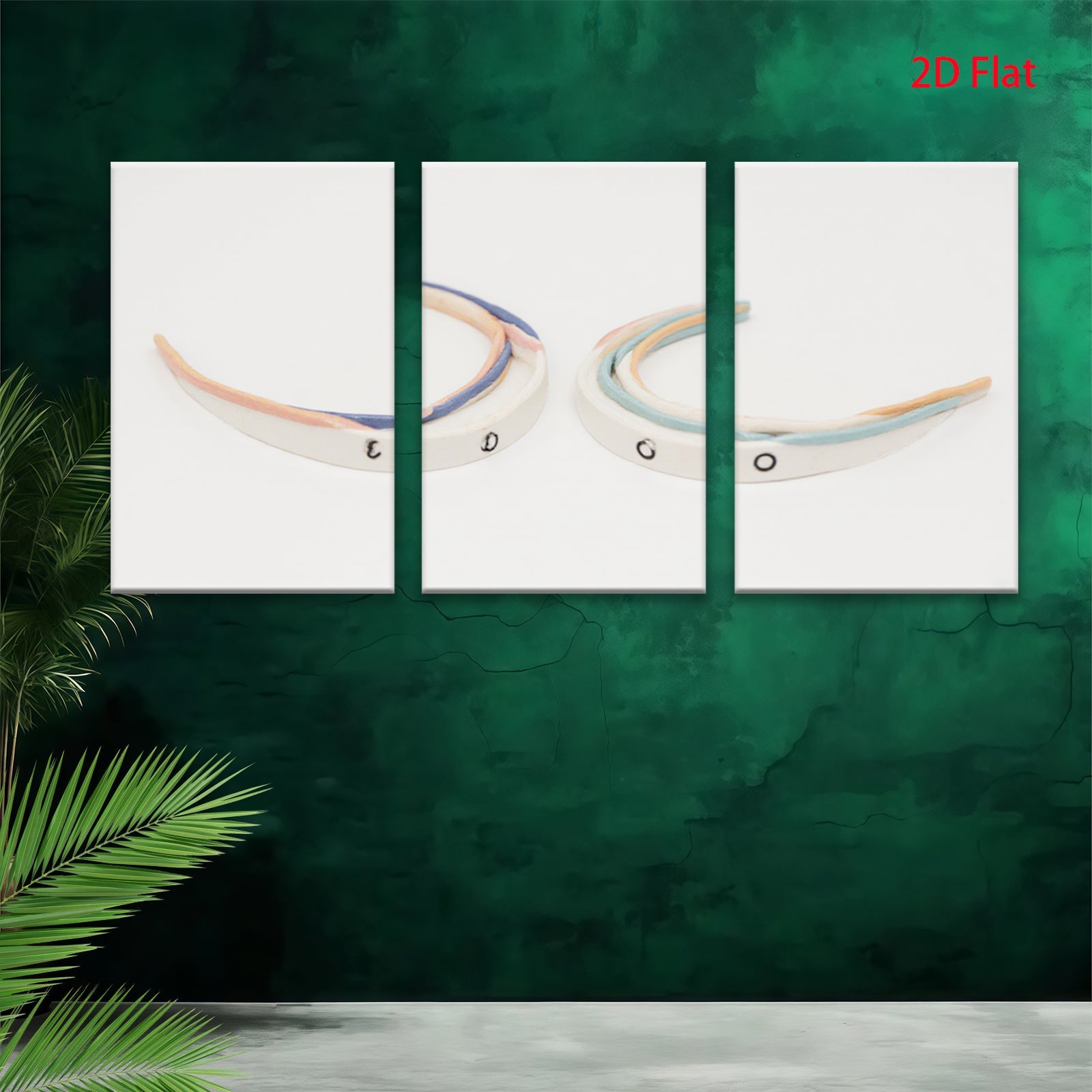 2D flat 1pc abstract colorful stripe wall art modern farmhouse living room decor gallery wrapped canvas prints coastal boho bedroom statement piece