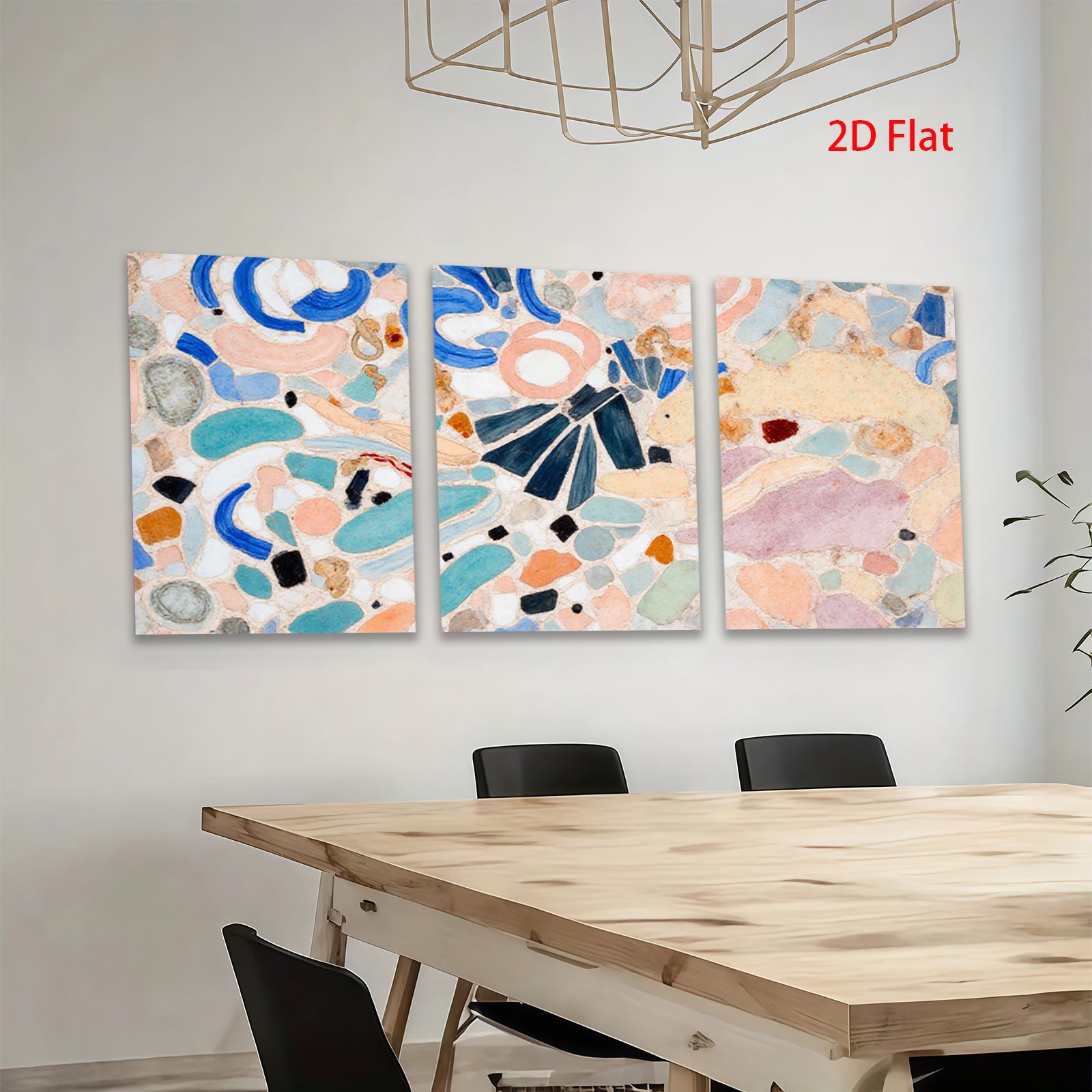 2D flat 1pc abstract colorful swirls modern art canvas wall decor living room bedroom farmhouse style gallery wrapped ready to hang