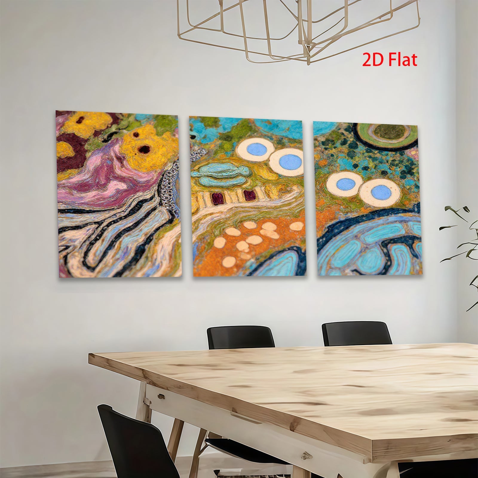 2D flat 1pc abstract colorful swirls vibrant wall art modern farmhouse living room bedroom decor gallery wrapped canvas prints statement piece