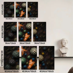 2D flat 1pc abstract cosmic nebula vibrant celestial art living room bedroom gallery wrapped canvas modern farmhouse wall decor