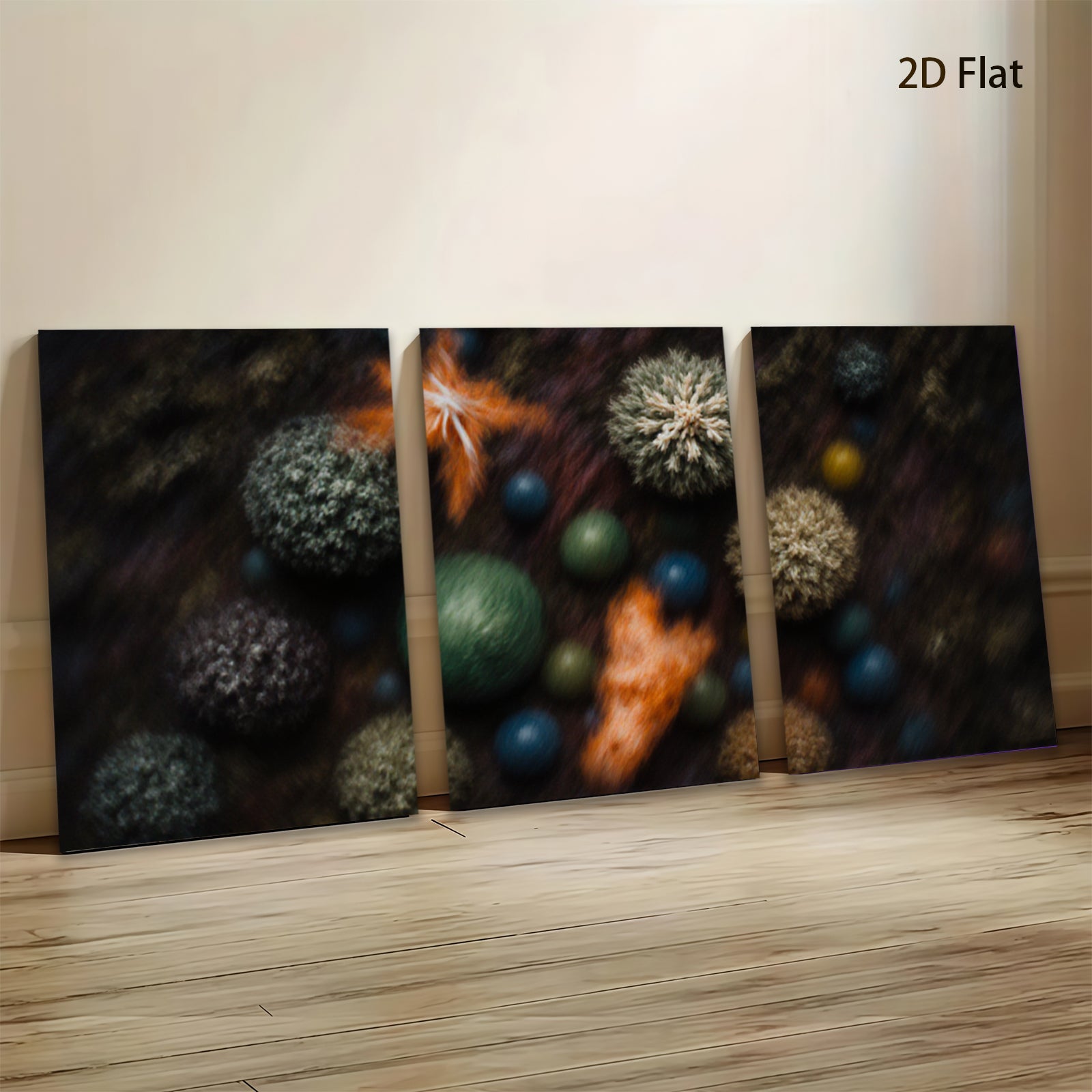 2D flat 1pc abstract cosmic nebula vibrant celestial art living room bedroom gallery wrapped canvas modern farmhouse wall decor