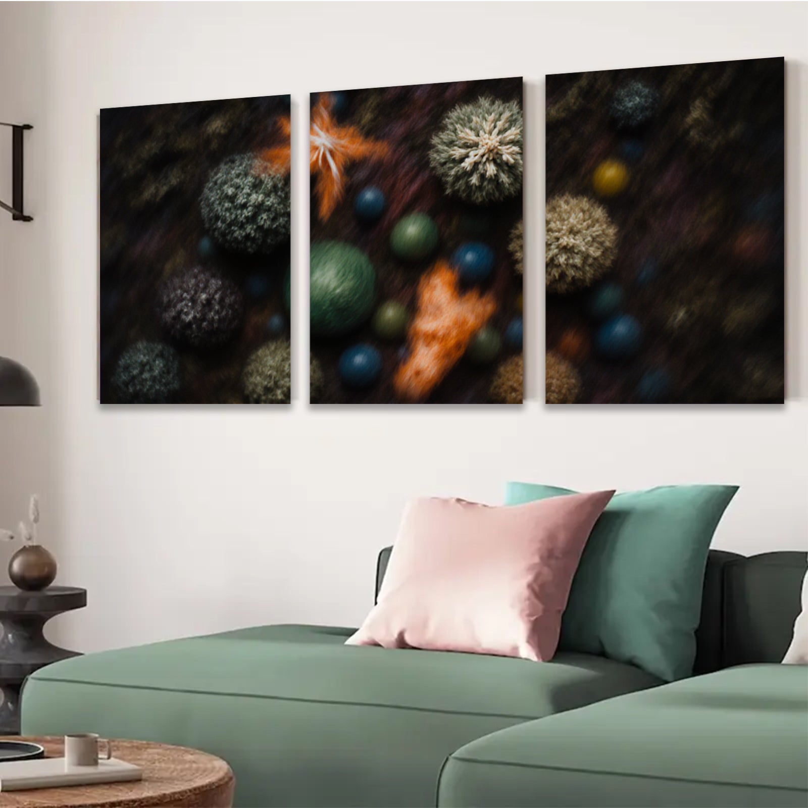 2D flat 1pc abstract cosmic nebula vibrant celestial art living room bedroom gallery wrapped canvas modern farmhouse wall decor