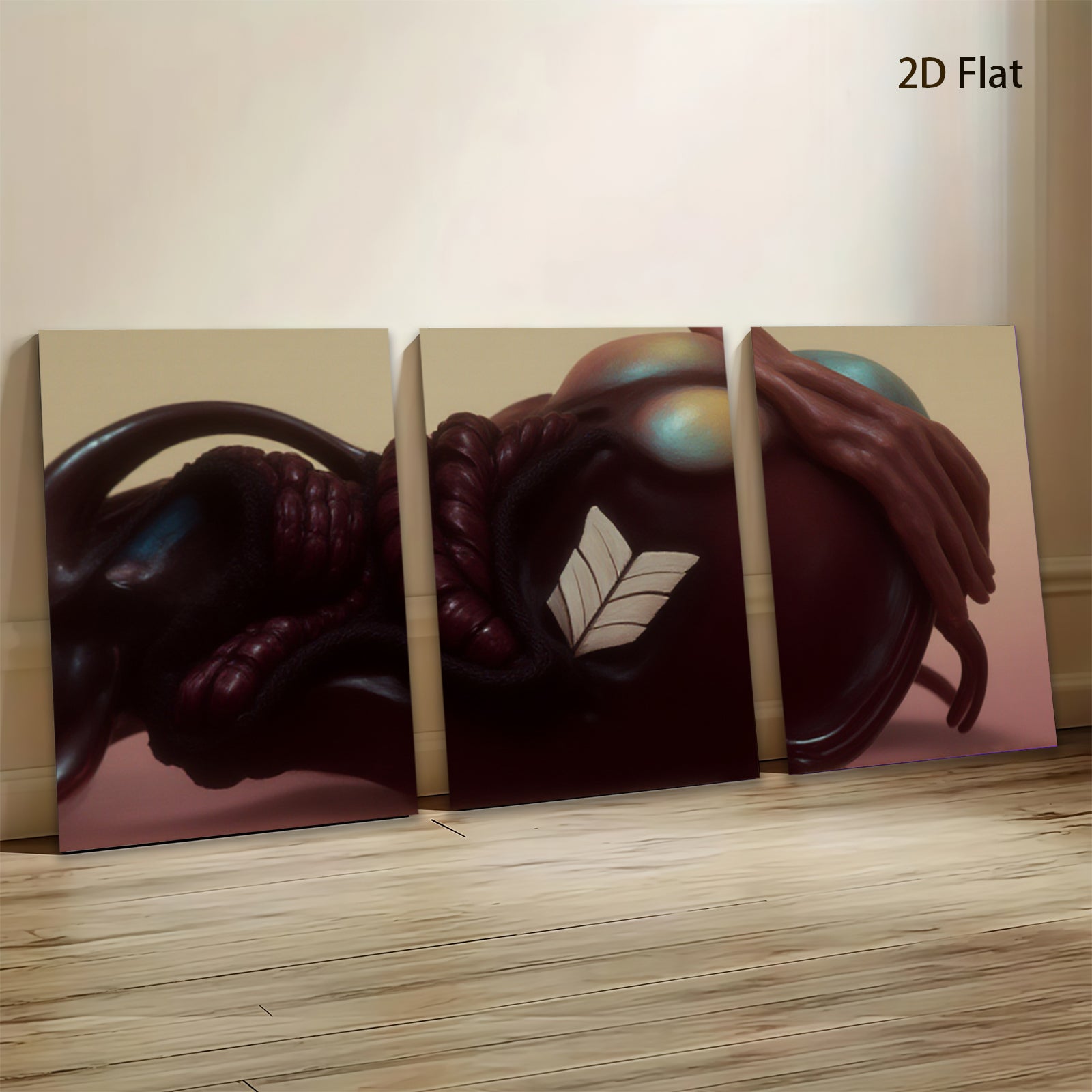 2D flat 1pc abstract crimson bloom modern wall art living room bedroom decor farmhouse style canvas prints inspirational gifts gallery wrapped