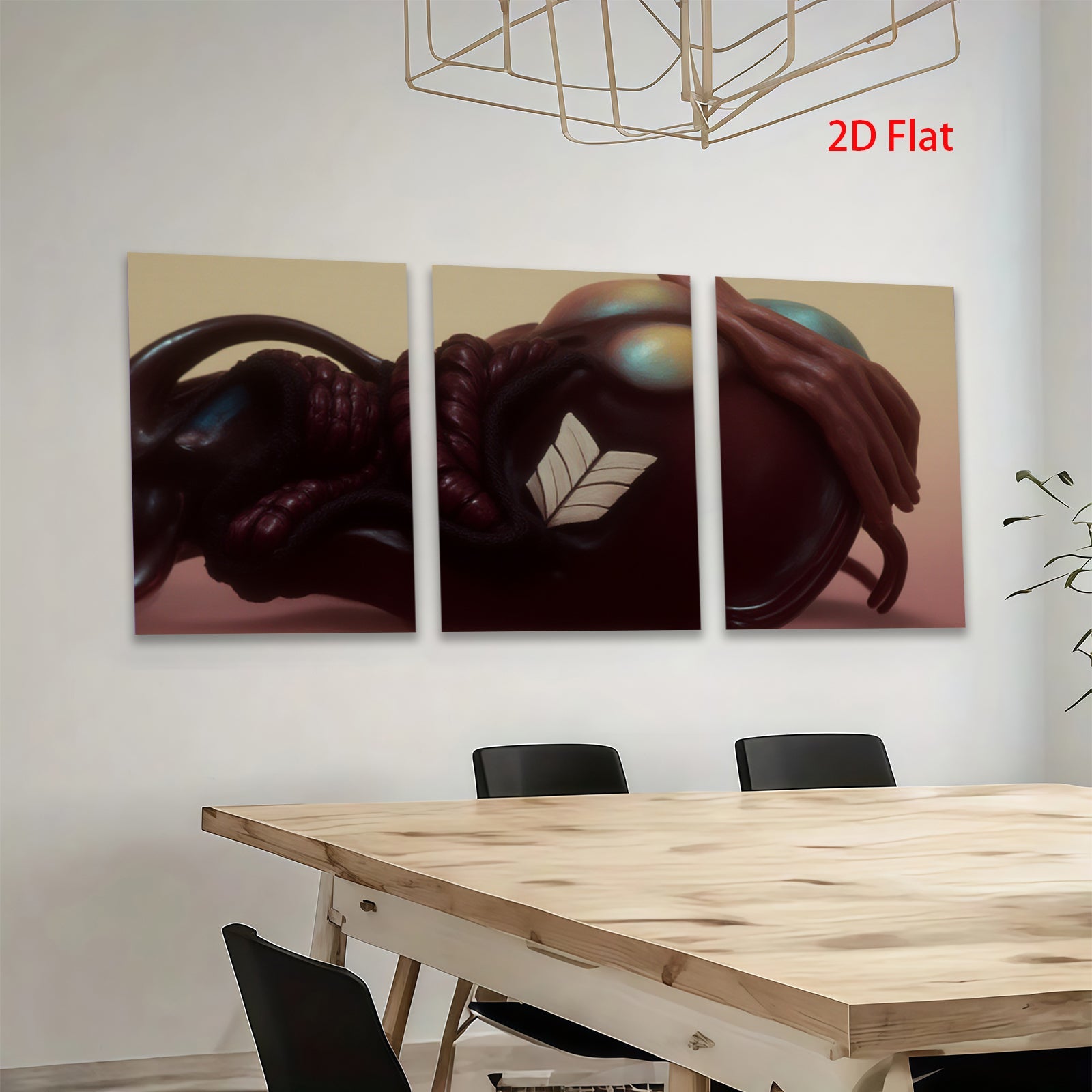 2D flat 1pc abstract crimson bloom modern wall art living room bedroom decor farmhouse style canvas prints inspirational gifts gallery wrapped
