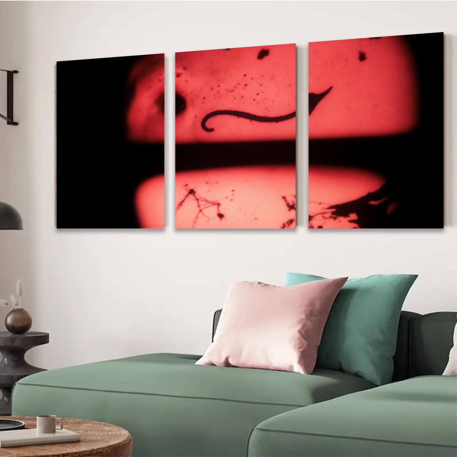 2D flat 1pc abstract crimson swirls modern wall art for living room bedroom office gallery wrapped canvas prints farmhouse decor botanical style trending now