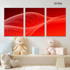 2D flat 1pc abstract crimson waves modern wall art for living room bedroom home decor farmhouse style gallery wrapped canvas prints large size
