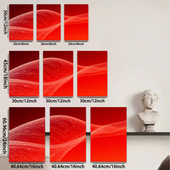 2D flat 1pc abstract crimson waves modern wall art for living room bedroom home decor farmhouse style gallery wrapped canvas prints large size