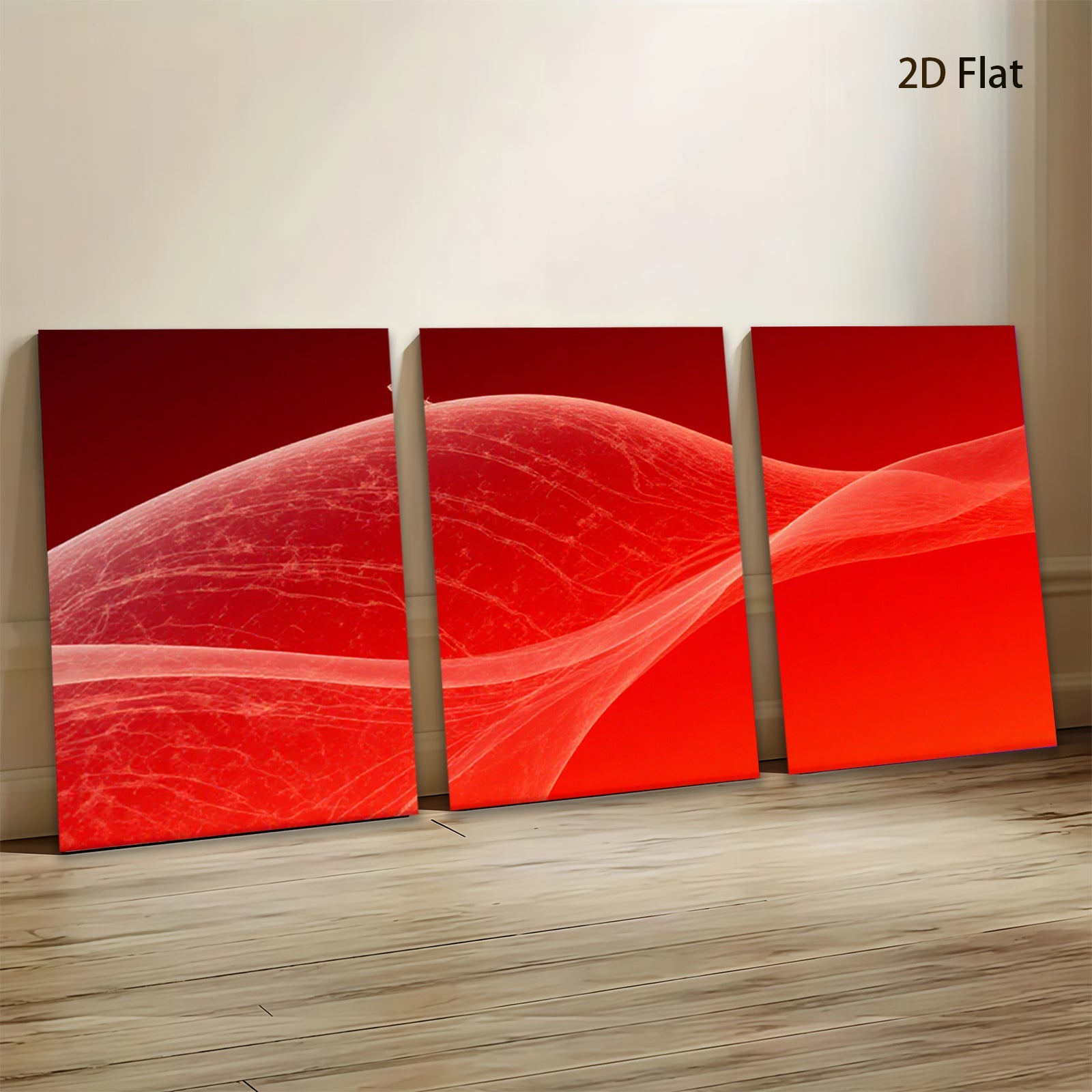 2D flat 1pc abstract crimson waves modern wall art for living room bedroom home decor farmhouse style gallery wrapped canvas prints large size