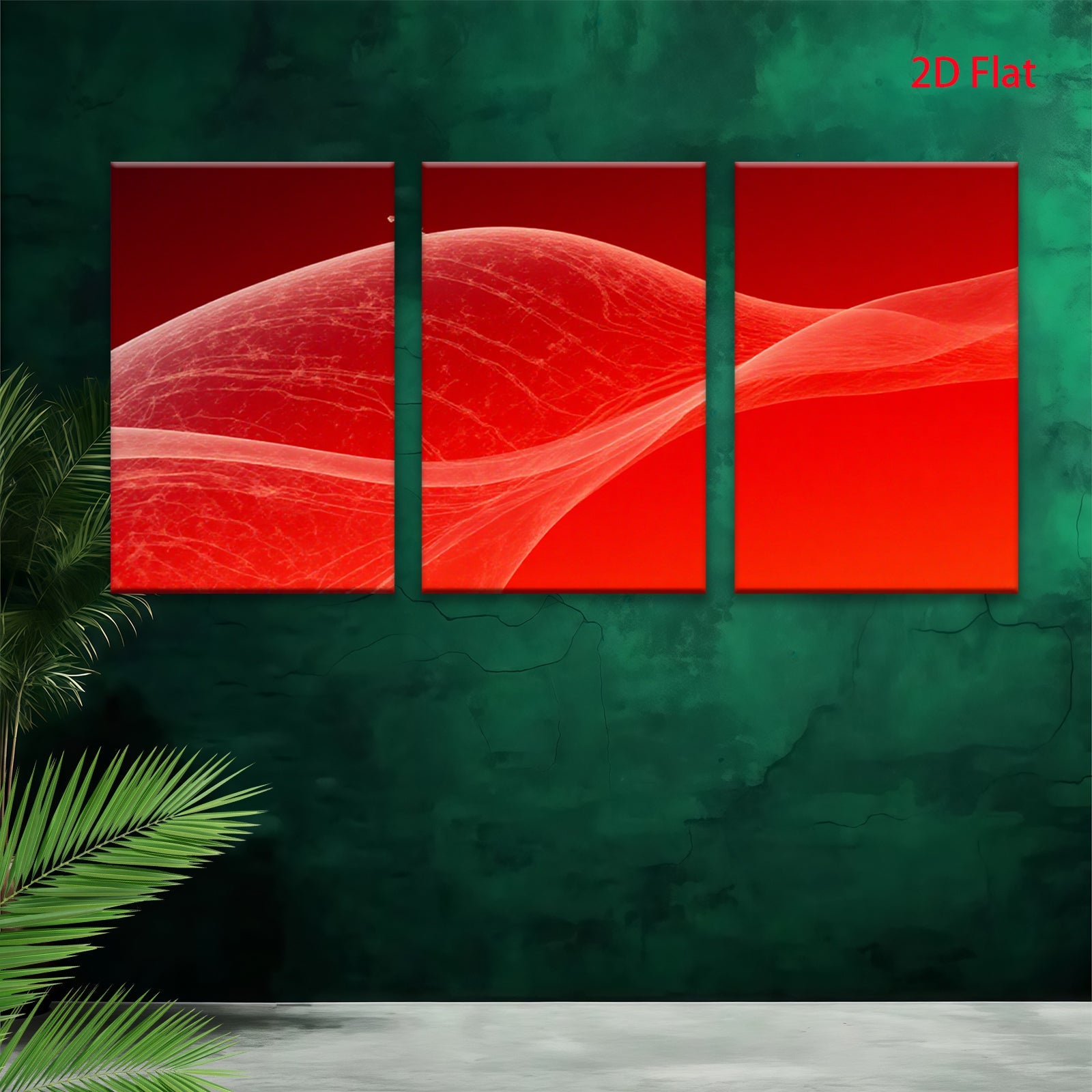 2D flat 1pc abstract crimson waves modern wall art for living room bedroom home decor farmhouse style gallery wrapped canvas prints large size