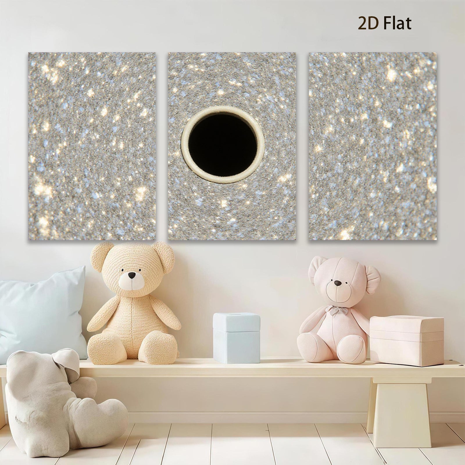 2D flat 1pc abstract dark void cosmic texture modern wall art canvas prints bedroom living room decor farmhouse style trending now gallery wrapped