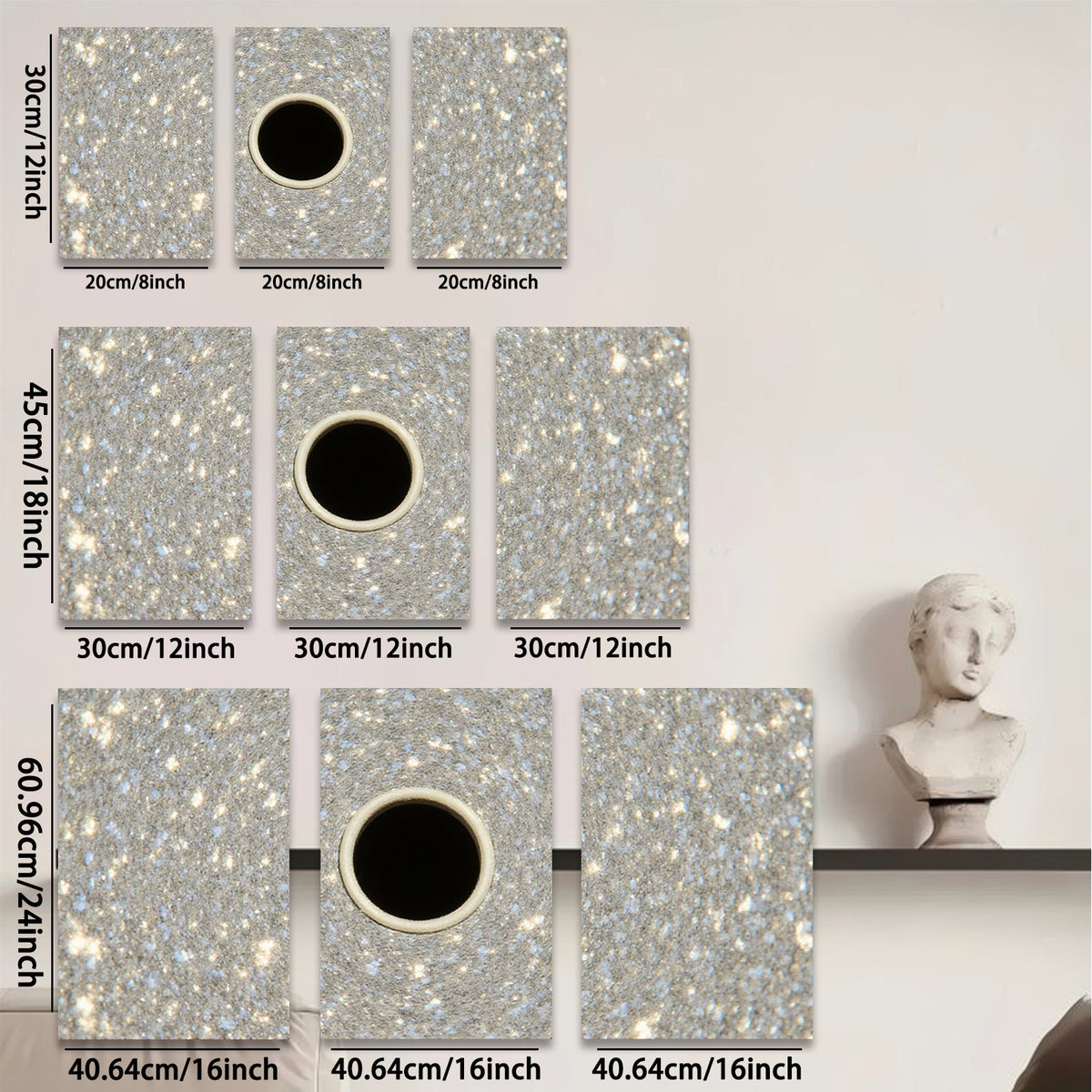 2D flat 1pc abstract dark void cosmic texture modern wall art canvas prints bedroom living room decor farmhouse style trending now gallery wrapped