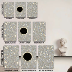 2D flat 1pc abstract dark void cosmic texture modern wall art canvas prints bedroom living room decor farmhouse style trending now gallery wrapped