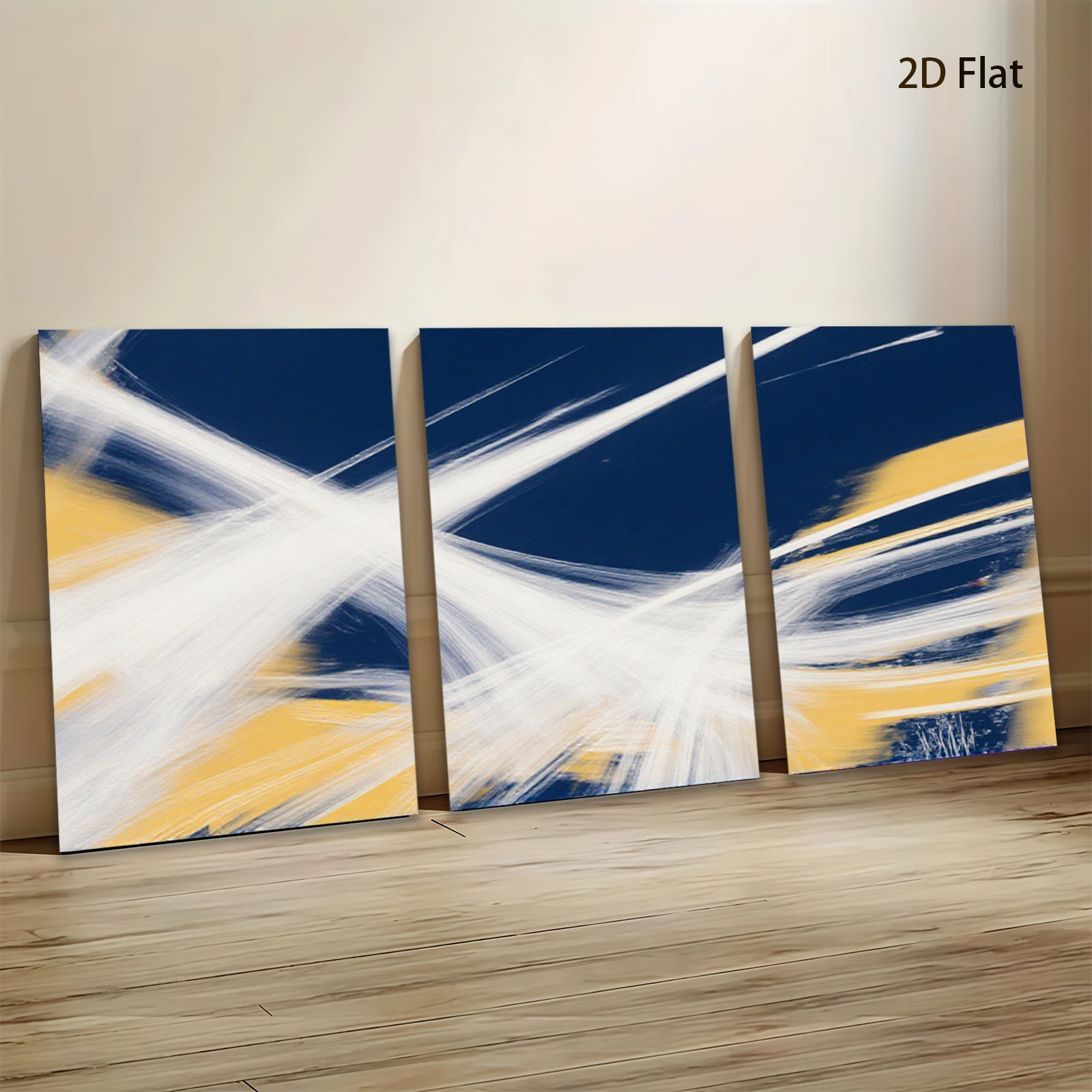 2D flat 1pc abstract explosion vibrant canvas wall art modern farmhouse decor living room bedroom gallery wrapped ready to hang stylish statement piece