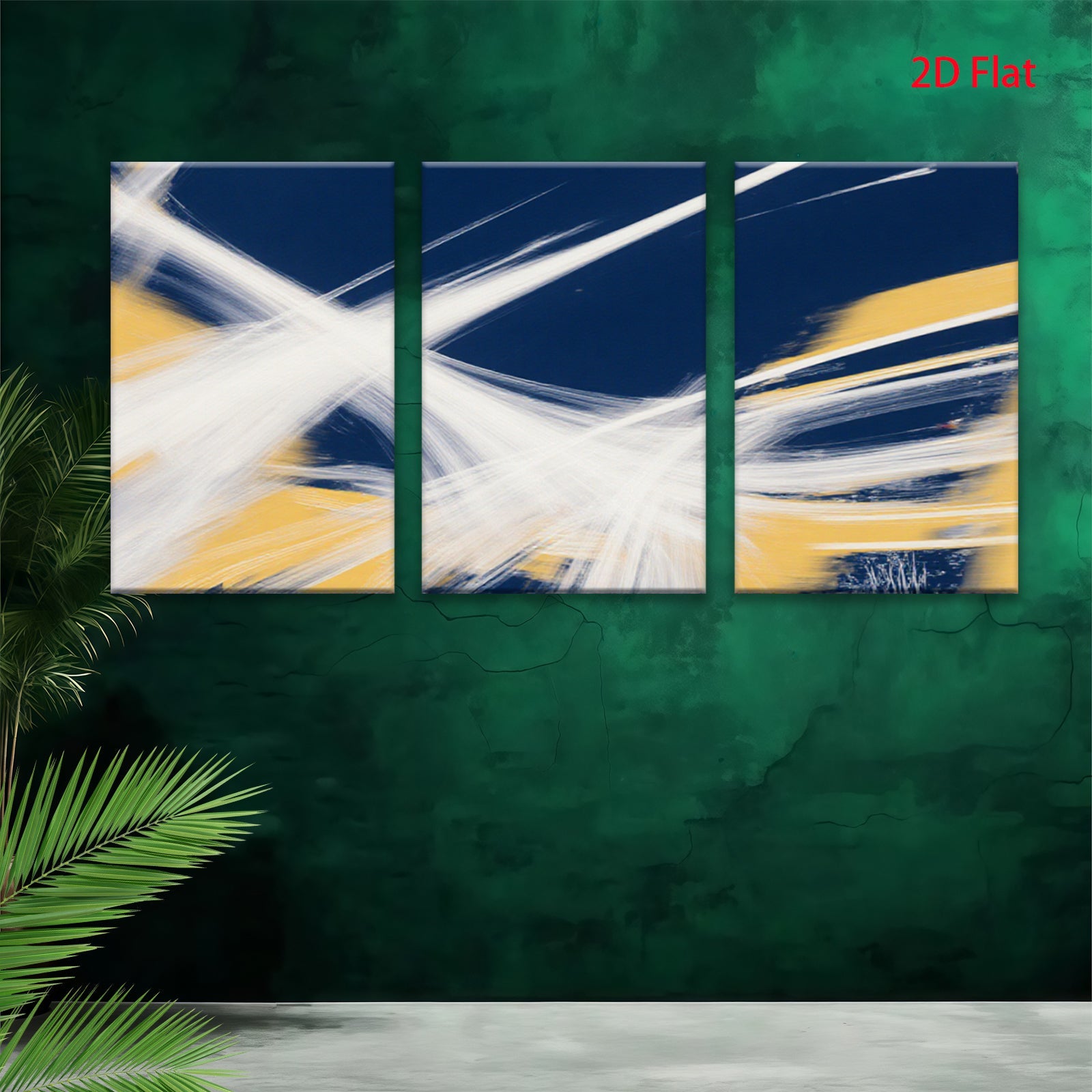 2D flat 1pc abstract explosion vibrant canvas wall art modern farmhouse decor living room bedroom gallery wrapped ready to hang stylish statement piece