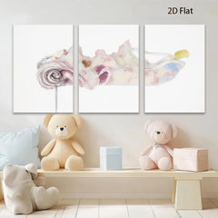 2D flat 1pc abstract floral botanical wall art canvas print living room bedroom home decor farmhouse style modern minimalist gallery wrapped